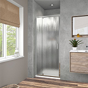 Vincea Intra Душевая дверь распашная 90x190h см, текстурированное стекло 6 мм, цвет: хром VDP-1I8090CH