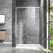 Vincea Lugano Душевая дверь раздвижная 160x195h см, прозрачное стекло 8 мм, цвет: хром VDS-1L160CL-1