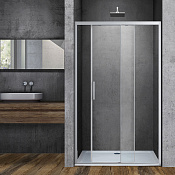 Vincea Soft Душевая дверь раздвижная 100x195h см, прозрачное стекло 6 мм, цвет: хром VDS-3SO100CL