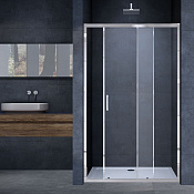 Vincea Alpha Душевая дверь раздвижная 100x190h см, прозрачное стекло 6 мм, цвет: хром VDS-3AL100CL