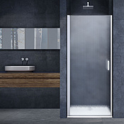 Vincea Alpha Душевая дверь распашная 65x195h см, текстурированное стекло 6 мм, цвет: хром VDP-3AL650MT