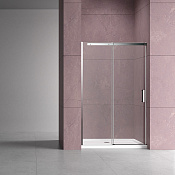 Vincea Dice Душевая дверь раздвижная 160x200h см, прозрачное стекло 8 мм, цвет: хром VDS-4D160CL