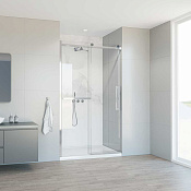 Vincea Como Soft Душевая дверь раздвижная 110x195h см, прозрачное стекло 8 мм, цвет: хром VDS-1CS110CL