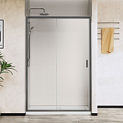 Vincea City Душевая дверь раздвижная 150x195h см, прозрачное стекло 5 мм, цвет: вороненая сталь VDS-5CT150CLGM