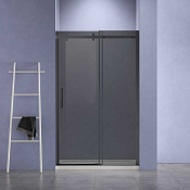 Vincea Como-N Душевая дверь раздвижная 130x195h см, тонированное стекло 8 мм, цвет: черный матовый VDS-4CN130CGB