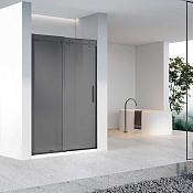 Vincea Como-N Душевая дверь раздвижная 150x195h см, тонированное стекло 8 мм, цвет: черный матовый VDS-4CN150CGB