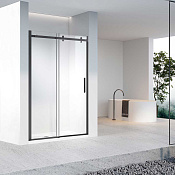 Vincea Como-N Душевая дверь раздвижная 150x195h см, прозрачное стекло 8 мм, цвет: черный матовый VDS-4CN150CLB