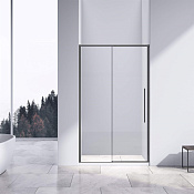 Vincea Slim-N Душевая дверь раздвижная 130x195h см, прозрачное стекло 6 мм, цвет: вороненая сталь VDS-4SN130CLGM