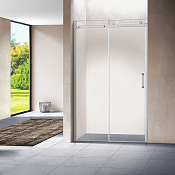 Vincea Como Душевая дверь раздвижная 150x195h см, прозрачное стекло 8 мм, цвет: хром VPS-1C150CL