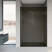 Vincea Arno Душевая дверь раздвижная 120x200h см, тонированное стекло 8 мм, цвет: черный матовый VPS-1A120CGB