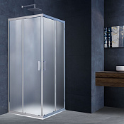 Vincea Alpha Душевой уголок 90x80x190h см, текстурированное стекло 6 мм, цвет: хром VSS-3AL900MT