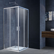 Vincea Alpha Душевой уголок 100x100x190h см, прозрачное стекло 6 мм, цвет: хром VSS-3AL100CL