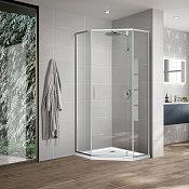 Vincea Slim-U Душевой уголок 90x90x200h см, прозрачное стекло 6 мм, цвет: хром VSP-2SU900CL