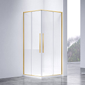 Vincea Slim-N Душевой уголок 100x80x195h см, прозрачное стекло 6 мм, цвет: брашированное золото VSS-4SN8010CLG