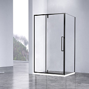 Vincea Slim-N Душевой уголок 100x100x195h см, прозрачное стекло 6 мм, цвет: черный матовый VSR-4SNP1010CLB