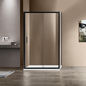 Vincea Garda Душевой уголок 120x80x190h см, прозрачное стекло 6 мм, цвет: черный матовый VSR-1G8012CLB