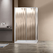 Vincea Garda Душевой уголок 150x90x190h см, текстурированное стекло 6 мм, цвет: хром VSR-1G9015CH