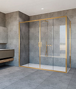 Vincea Garda Душевой уголок 170x90x190h см, прозрачное стекло 6 мм, цвет: брашированное золото VSR-1G29017CLG