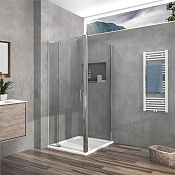 Vincea Intra Душевой уголок 80x80x190h см, прозрачное стекло 6 мм, цвет: хром VSR-1I708080CL