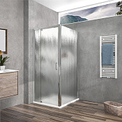 Vincea Intra Душевой уголок 100x90x190h см, текстурированное стекло 6 мм, цвет: хром VSR-1I901090CH