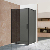 Vincea Extra Душевой уголок 90x90x200h см, тонированное стекло 8 мм, цвет: черный матовый VSR-1E809090CGB