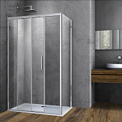 Vincea Soft Душевой уголок 150x90x195h см, прозрачное стекло 6 мм, цвет: хром VSR-3SO9015CL