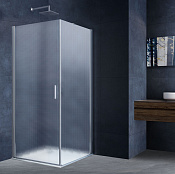 Vincea Alpha Душевой уголок 90x90x195h см, текстурированное стекло 6 мм, цвет: хром VSR-3ALP9090MT