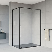 Vincea Arno Душевой уголок 120x90x200h см, прозрачное стекло 8 мм, цвет: черный матовый VSR-1A9012CLB