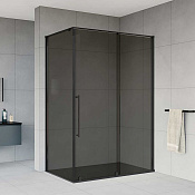 Vincea Arno Душевой уголок 120x90x200h см, тонированное стекло 8 мм, цвет: черный матовый VSR-1A9012CGB