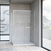 Vincea Slim Soft Душевой уголок 120x90x200h см, прозрачное стекло 6 мм, цвет: брашированный никель VSR-1SS9012CLBN