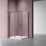 Vincea Dice Душевой уголок 150x80x200h см, прозрачное стекло 8 мм, цвет: вороненая сталь VSR-4D8015CLGM