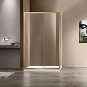 Vincea Garda Душевой уголок 130x90x190h см, прозрачное стекло 6 мм, цвет: брашированное золото VSR-1G9013CLG