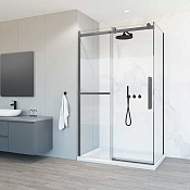 Vincea Como Soft Душевой уголок 130x90x195h см, прозрачное стекло 8 мм, цвет: вороненая сталь VSR-1CS9013CLGM