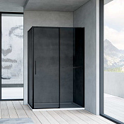 Vincea Slim Soft Душевой уголок 120x90x200h см, тонированное стекло 6 мм, цвет: черный матовый VSR-1SS9012CGB