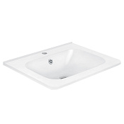 Vincea Раковина накладная 60x47,2 см, с переливом, цвет: белый VCB-2VP600W