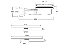 Vincea Сифон для поддона с гидрозатвором, цвет: белый Vsph-D132