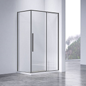 Vincea Slim-N Душевой уголок 120x80x200h см, прозрачное стекло 6 мм, цвет: вороненая сталь VSR-4SN8012CLGM