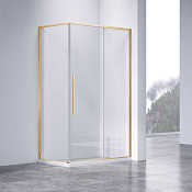 Vincea Slim-N Душевой уголок 130x80x200h см, прозрачное стекло 6 мм, цвет: брашированное золото VSR-4SN8013CLG