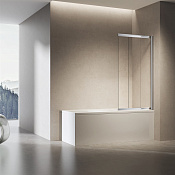 Vincea Шторка на ванну 90x140h см, правая, прозрачное стекло 6 мм, цвет: хром VSB-6E900CL-R