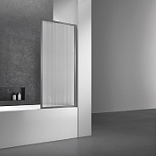 Vincea Шторка на ванну 70x140h см, рифленое стекло 5 мм, цвет: вороненая сталь VSB-41700FLGM