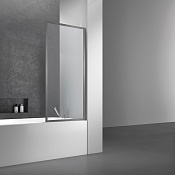 Vincea Шторка на ванну 70x140h см, прозрачное стекло 5 мм, цвет: вороненая сталь VSB-41700CLGM