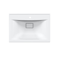 Vincea Раковина накладная 65x45 см, с переливом, цвет: белый VCB-3M650W