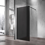 Vincea Walk-In Душевая перегородка 90x200h см, тонированное стекло 8 мм, цвет: черный матовый VSW-1H900GFB