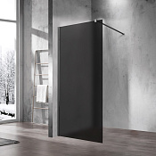 Vincea Walk-In Душевая перегородка 90x200h см, тонированное стекло 8 мм, цвет: вороненая сталь VSW-1H900GFGM