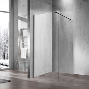 Vincea Walk-In Душевая перегородка 90x200h см, прозрачное стекло 8 мм, цвет: вороненая сталь VSW-1H900CLGM