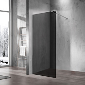 Vincea Walk-In Душевая перегородка 100x200h см, тонированное стекло 8 мм, цвет: хром VSW-1H100CG