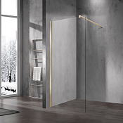 Vincea Walk-In Душевая перегородка 120x200h см, прозрачное стекло 8 мм, цвет: золото матовое VSW-1H120CLG
