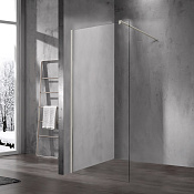 Vincea Walk-In Душевая перегородка 60x200h см, прозрачное стекло 8 мм, цвет: брашированный никель VSW-1H600CLBN