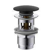 Vincea Донный клапан с переливом click-clack, цвет: черный матовый DPU-1B01MB