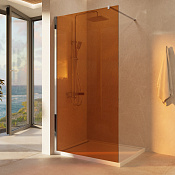 Vincea Walk-In Душевая перегородка 100x200h см, текстурированное стекло 8 мм, цвет: хром VSW-1H100GS